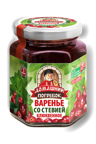 Варенье со стевией клюквенное