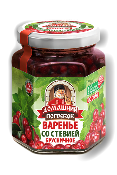 Варенье со стевией брусничное